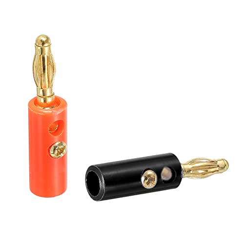 PATIKIL 20 Pack Banana Plugs Connector Screw Type Speaker Banana Plugs 4mm Gold-Plated Alloy Red Black for Speaker Wires Sound Systems - Image 4