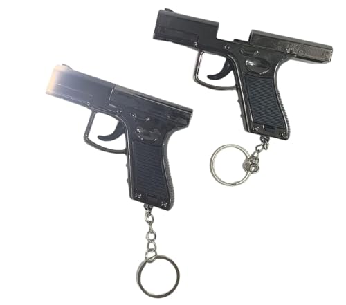 Image of TERA 13 Gun Shape Keyring for Boys, Light, Kids, Whistle, Bike Car - Gift for Boys & Kids (1 Pcs)