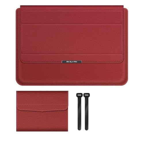 [TSYHNJMIK] PU �ϐ��m�[�g�u�b�N�P�[�X �Ή� Huawei �Ђ̖��_ MagicBook 14 16 Pro X 14.6 "16" ���b�v�g�b�v�o�b�O�X�^���h�X���[�u�|�[�`(Red,For Magic book Pro 16)