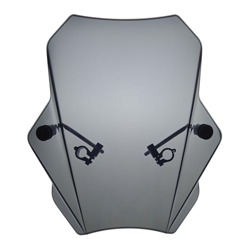 FATECIM 15.5 Smoke Motorcycle Windscreen Windshield Motorbike Wind Deflector Flyscreen Universal for Harley Davidson Honda Kawasaki Suzuki Triumph Yamaha Indian Victory with 7/8 or 1 Handlebars