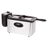 Cofan Elektrische Fritteuse | Modell Riaza | aus gebürstetem Edelstahl | 2000 W | Fassungsvermögen 3 l