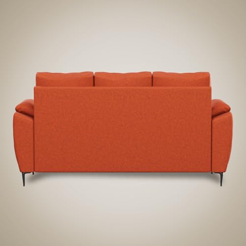 Image of Centuary Sleepables Modena Premium Sofa|Classy Quilted Suede Fabric Upholstery|Fiber-Filled Back Cushion|Wide Plush Fibrefilled Armrests|Ergonomic Lumbar Support |Walnut Brown|3 Years Warranty
