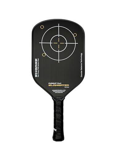 Engage Pursuit Pro1 Pickleball Paddle | Raw Carbon Fiber | Extreme Power Spin & Dwell Time | Designed for Aggressive Power Players | 12.7mm (Artic Gold Standard Weight (7.8-8.2 Ounce))