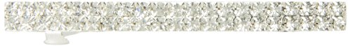 Caravancaravan Automatic Barrette Decorated with Crystal Clear Rhinestone Classic Style