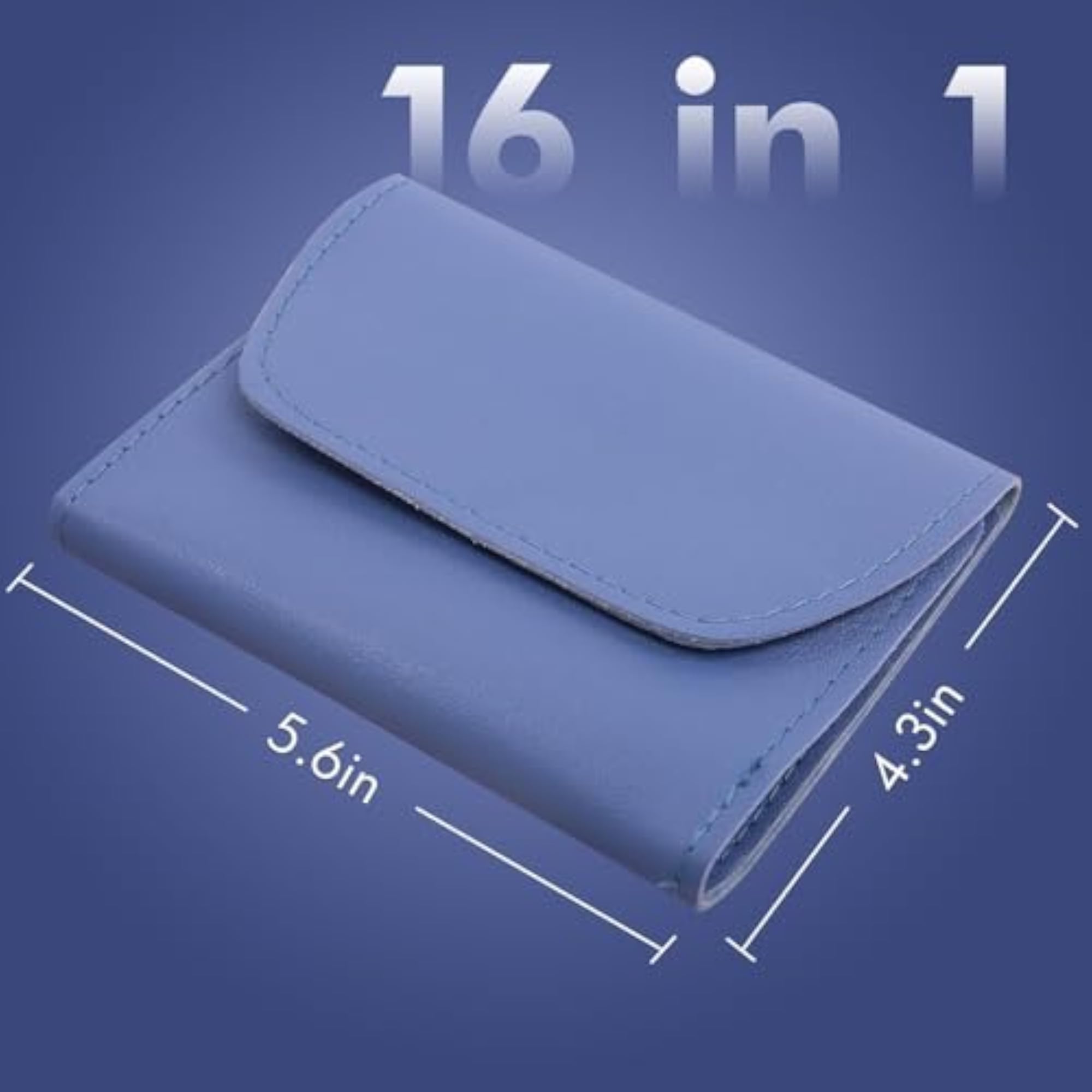 8-in-1 Manicure & Pedicure Kit, Brown, Travel Case Included