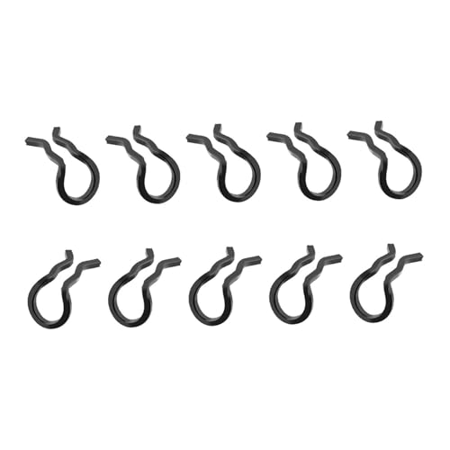 Aosekaa 10 Pieces Fixing Snap Spring Clips Brake Pad Cotter Pin Calipers, Bike Components Spare Parts Retaining Spring Clips, Black