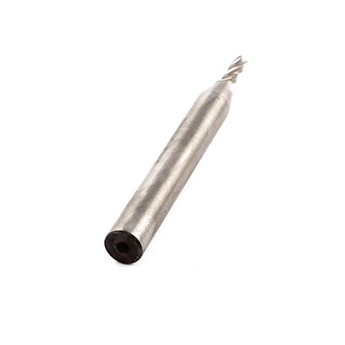 Image of uxcell 2.5mm Cutting Dia 6mm 4 Spiral Flutes Straight Shank Cutter Tool HSS-AL End Mill Bit 2pcs