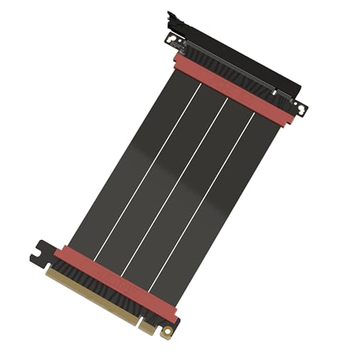 Image of LINKUP - AVA5 PCIE 5.0 Riser Cable (Used) | RTX5090 RX9070 GPU Ready | x16 128GB /s Speed | Compatible with PCIe 4.0 & WRX80 /WRX90E | Straight, Black 15cm (Total Length 19cm)