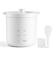olayks. Rice Cooker 2 Cup Uncooked, Mini Rice Cooker Small Electric Cooker with 4 Cooking Functio...