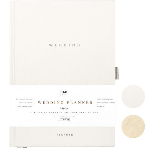 Award Winning UK Comprehensive Wedding Planner Book and Organiser for the Bride | Tissue Wrapped in a Gift Box | Cushioned Cover | Elegantly Designed Planner Every Detail for your Special Day