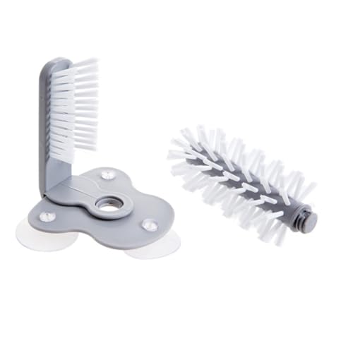UTHCLO Glass Cup Brush Suction Base Multifunctional Cleaning Tool Lazy Wall Brush for Kitchen