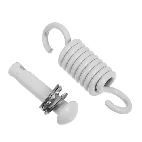 Lurrose Kit Suspensión Columpio con Resorte Blanco para Silla Colgante Amortiguador de Vibraciones Soporte Resistente para Hamacas y Porches Incluye Pasador y Silenciador para Montaje
