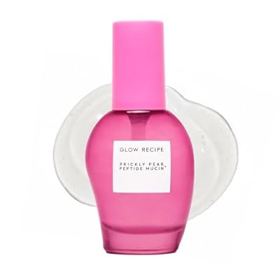 Glow Recipe Prickly Pear Peptide Mucin - Vegan Snail Mucin Face Serum to Hydrate & Repair Skin Barrier with Pore Refining Bio-Active Peptides & Deep Hydration - Glass Skin Korean Skincare (40ml)