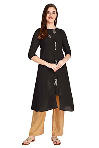 Image of ALC Creation Women's Crepe Printed A-Line Kurti