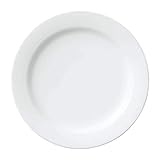 Noritake White Fine Porcelain Classic Dinner Plate, 10.6 inches (27 cm), Microwave & Dishwasher Safe
