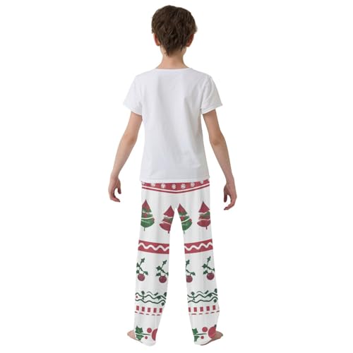 Boys' Pants Christmas Flowers Leaves Tree Long Bottoms Jogger Pants Elastic Waist Trousers with Pockets S-XL3