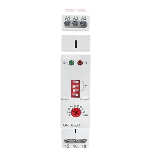 Relais temporisé double fonction GRT8-EC anti coupure pour réseau AC380V 10A