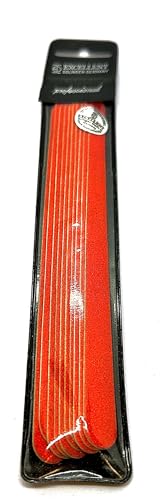 Limas de Uñas Profesionales Excellent – Pack de 10 Unidades Rojas – 18 cm – Fabricadas en Solingen, Alemania