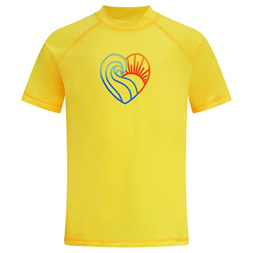 Image of Kanu Surf Girls' Jade Rash Guard UPF 50+ Sun Protection Short Sleeve Swim Shirt