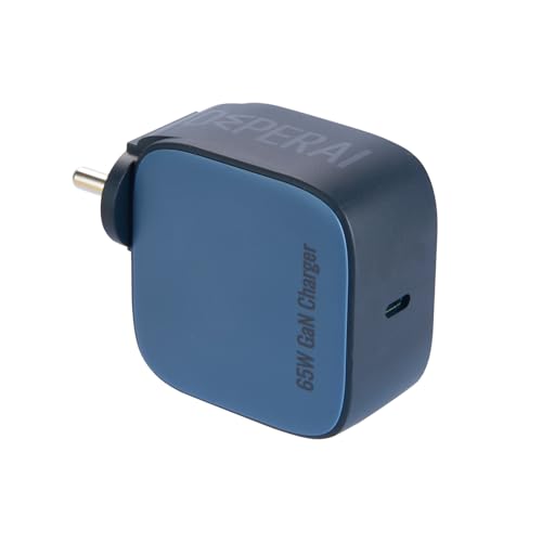 Image of DeperAI 65W Type C Adapter[MFi-Certified], PD3.0 GaN III Type C Charger, Compatible with Laptop, Tablet, iPhone 16 Pro /15, Samsung Galaxy S23 Ultra /S22 and More Type C Devices, Supports UFCS(Blue)