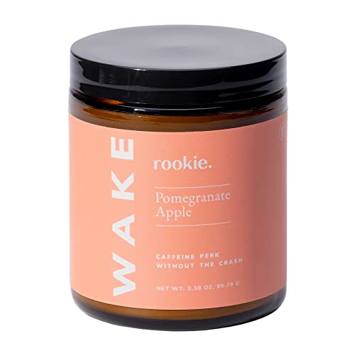 Rookie Wellness Wake Natural Energy Drink Powder, Stress Relief, Brain Supplements For Memory And Focus, Metabolism & Mood Booster - Ashwagandha, B12 & B Complex Vitamin Supplement, Pomegranate Apple #TOP19