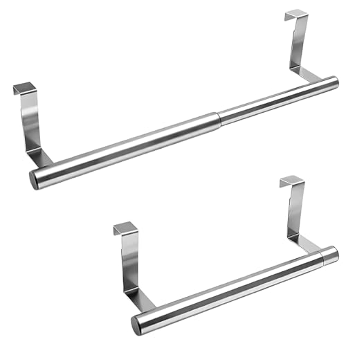 2Pcs Radiator Towel Rail Extendable Towel Rail Silver Finish Towel Holder for Bathroom Storage Versatile Towel Rack for Space Saving Organisation