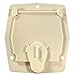 RV Designer B142, Round Electrical Cable Hatch, Basic, Flat Sided, 4.2 inch Diameter, Colonial White