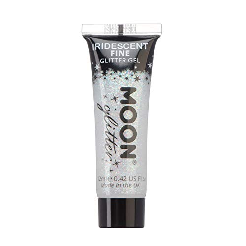 Iridescent Fine Face & Body Glitter Gel by Moon Glitter - 0.40fl oz - White - Glitter Face Paint