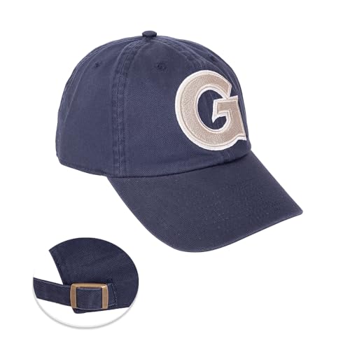 Gorra bordada ajustable azul con logo Georgetown University miniatura 1