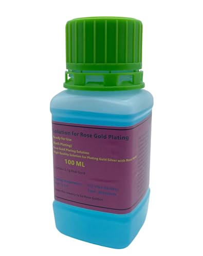 Rose Gold Bath Plating Solution 100ml Jewelry Electroplating Bright Rose Finish Contain 0.1g Gold High Concentration