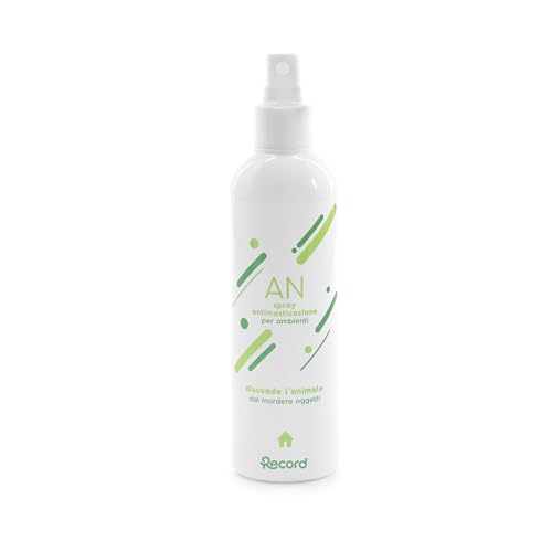 Record - Spray Anti-Masticazione per Cani. Spray Antimorso per Gli Ambienti e Gli Oggetti. Repellente dissuasore dal Sapore sgradevole e Amaro. Made in Italy, 250 ml