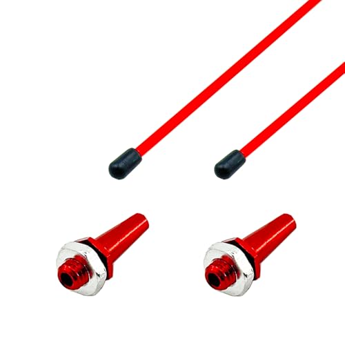 2PCS RC Boat Aluminium M6 Antenna Mount Base with Antenna Tube Sleeve for RC Boat Ship Car DIY Model Toy Building Parts (Red)
