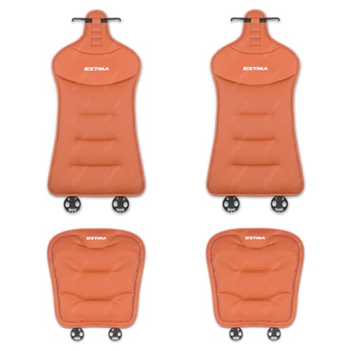 トヨタ エスティマ 50系 カークッション 車 シートカバー レザー 防水 防汚 カーシート クッション エスティマ 50系 ESTIMA トハイエンド 運転 腰枕 背もたれ 通気性 運転席 助手席 後部座席 車 座布団 四季汎用 柔らかい(オレンジ,2個