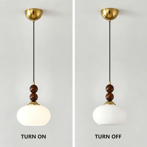 Lámpara colgante de cristal moderna color caramelo y blanco E27 6