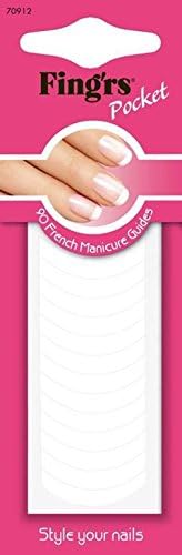 Fing 'rs French Manicure Templates Pack of 1x90 Sticks