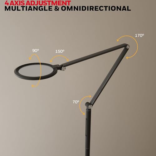 Image of Honeywell F01 LED Floor Lamp, Dimmable Standing Light with Remote, Black