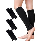 [NAKAMAJITA] あったか 裏ボア ゆったり レッグウォーマー 丈３足セット(６枚) ブラック 男女兼用 男 女 裏毛布 バイク ゴルフ スポーツ ビジネス カジュアル アウトドア 登山 自転車 家用 寝るとき用 就寝 ルーム カバー サポーター (３２㎝丈, ブラック, 男女兼用 フリーサイズ)