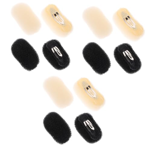 Pince à cheveux pour femme volume coussin de coiffure FRCOLOR lot de 3