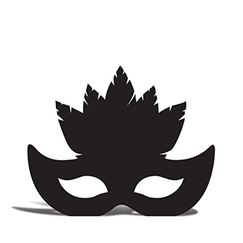 Black Feather Mask Cardboard Standup Party Decoration