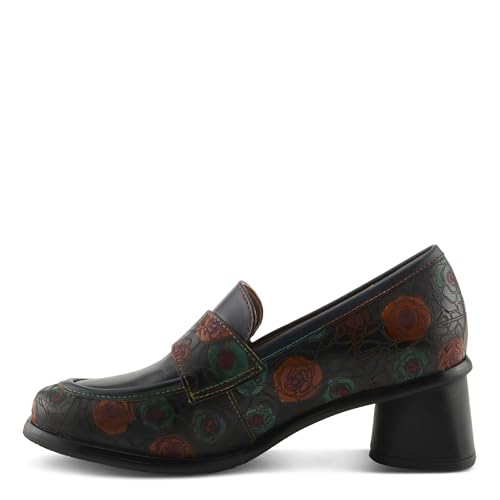 Image of Spring Step L'Artiste Rivoire Women's Floral Loafer - Handpainted Flowers, Artisanal & Comfortable Slip-On Shoes