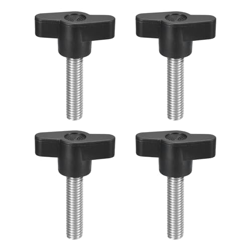 uxcell 4Pcs Clamping Screw Knob, M8 x 30mm Metric 304 Stainless Steel T Shaped Thumb Screws Handle for Quick Remove Hand Tightening Knob Replacement