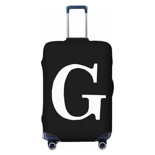 White Letter G Initial G Travel Luggage Cover Elastic Anti-scratch Suitcase Cover Protector Spandex Stretch Luggage Baggage Covers Fits 22-24 Inch Luggage,M