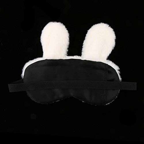 Image of Jenna Eye Mask for Sleeping with Adjustable Strap Super Soft Sleeping Mask Blind Fold for Comfortable Sleep Travelling Sleep Mask Pad for Girls Sleeping (Bunny-White-Gel)