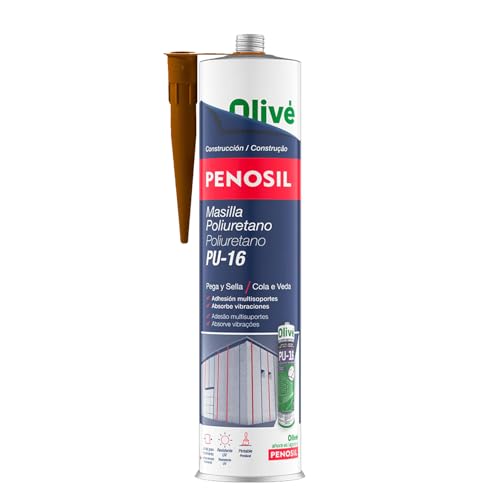 PENOSIL Masilla Poliuretano Marrón Cartucho 300 Ml. Sellador Poliuretano, Sellador Cemento, Ladrillo, Cerámica, Metales