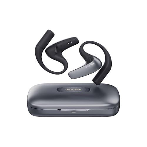 iFLYTEK AI Translation Earbuds Real-Time Interpretation & Live Subtitles AI Noise Reduction 8m Long-Range Pickup 17 Professional Modes Bluetooth 6.0 Wireless Earphones for iOS/Android Grey