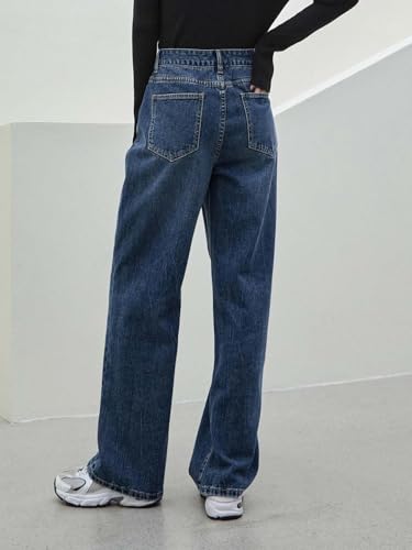 Image of KOTTY Slim Fit Straight Jeans - High Waist Mid Rise Design