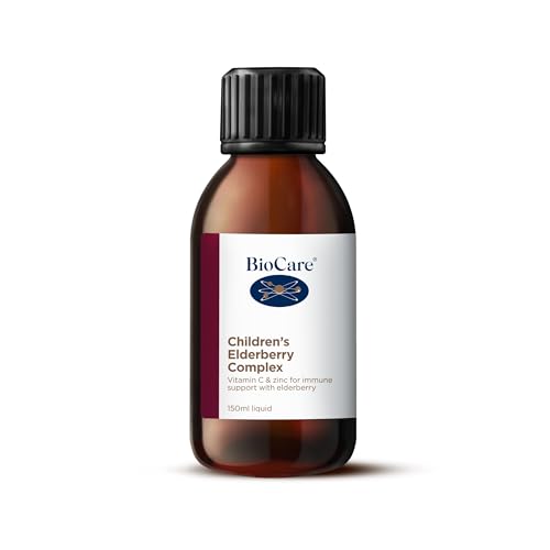 BioCare Children's Elderberry Complex - Especially Designed for Children - Immune Support Liquid with Vitamin C and Zinc - 150ml