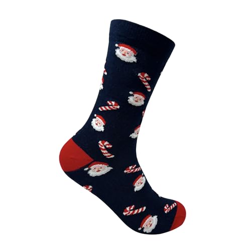 Image of Mint & Oak Printed Christmas Socks For Men, Cotton Crew Colorful Secret Santa Gift Box for Men, Xmas Calf Length Boys Socks With Fun Prints - Gift Box