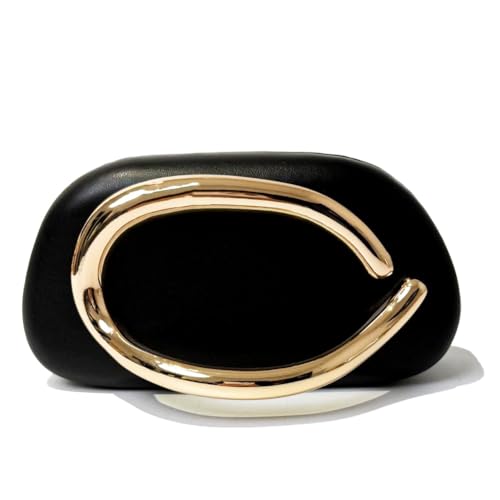 Acrylic Clutch Purse for Women Classic Round Acrylic Evening Handbag Vintage Metal Handlebars Bag for Wedding Party Prom