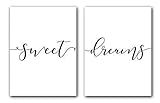 Sweet Dreams, Set of 2 Wall Art Decor 11 x 14 Inches Poster Print Unframed